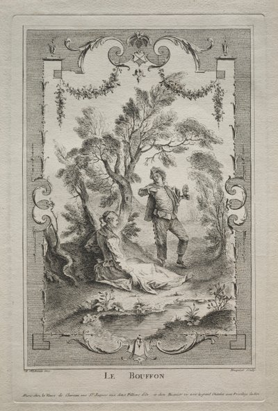 Il buffone, arabesco da Gabriel Huquier