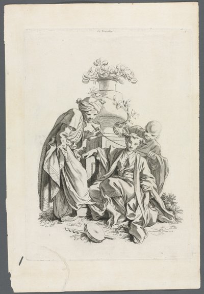 I sensi: tatto dopo Boucher, 1700s da Gabriel Huquier