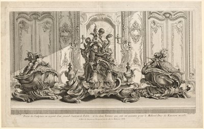 Opere di Juste-Aurèle Meissonier: Progetto scultoreo in argento per un grande centrotavola e due zuppiere eseguite per Sua Signoria il Duca di Kingston da Gabriel Huquier