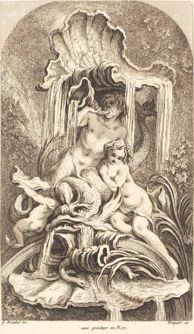 Tritone e ninfa da Gabriel Huquier after François Boucher