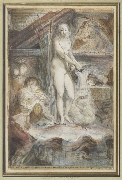 Allegoria sulla morte di Voltaire da Gabriel Jacques de Saint Aubin