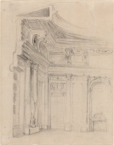 Angolo di un salotto da Gabriel Jacques de Saint Aubin