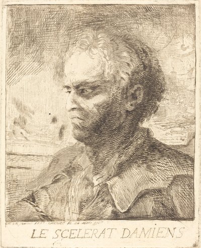 Il malvagio Damiens da Gabriel Jacques de Saint Aubin
