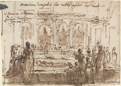 Maniere di esporre i nobili dopo la loro morte da Gabriel Jacques de Saint Aubin