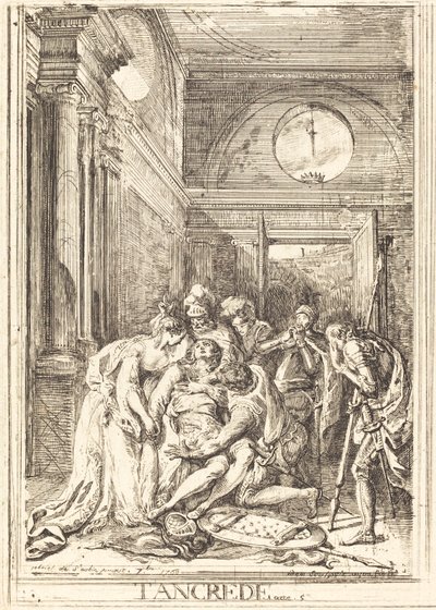 La morte di Tancredi [sinistra] da Gabriel Jacques de Saint Aubin