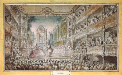 La rappresentazione di Armida nel vecchio auditorium del teatro dell