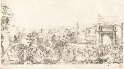 Trionfo di Pompeo a Roma da Gabriel Jacques de Saint Aubin