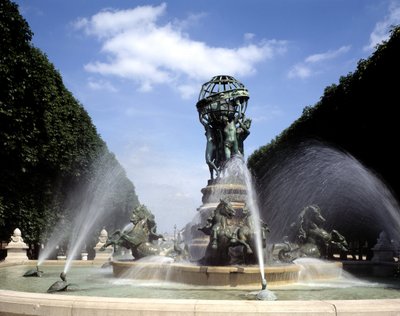 Vista della fontana delle quattro parti del mondo, o fontana dell