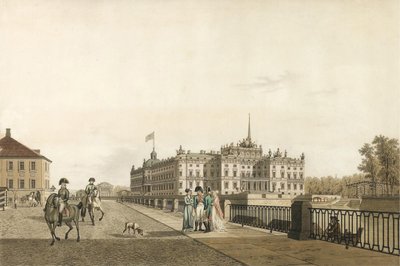 Veduta del Palazzo Mikhailovsky da Gabriel Ludwig Lory the Elder