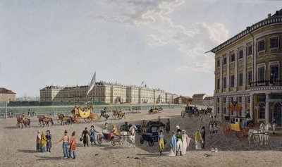 Vista della Piazza del Palazzo dalla Prospettiva Nevsky da Gabriel Ludwig Lory the Elder