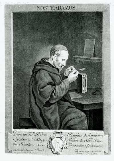 Ritratto di Michel Nostradamus (1503-66) inciso da Christian von Mechel (1737-1817) 1762 da Gabriel Metsu