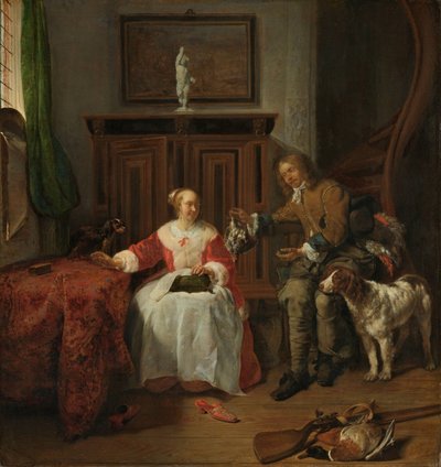 Il regalo del cacciatore da Gabriel Metsu