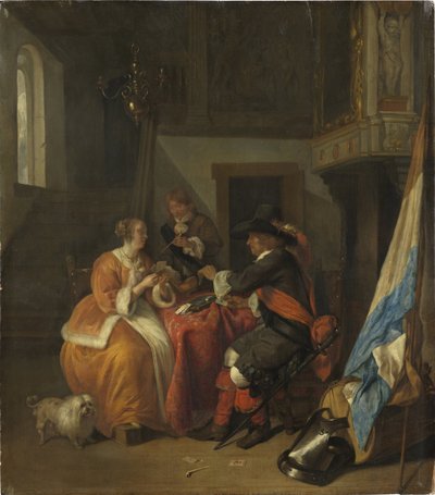 Un gioco di carte da Gabriel Metsu