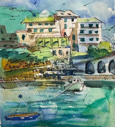 Studio di Capri, 2024 (acquerello su carta) da Gabriel Palma