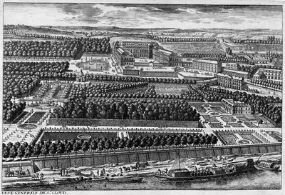 Veduta generale di St Cloud (il castello e i giardini di Le ours) da Gabriel Perelle