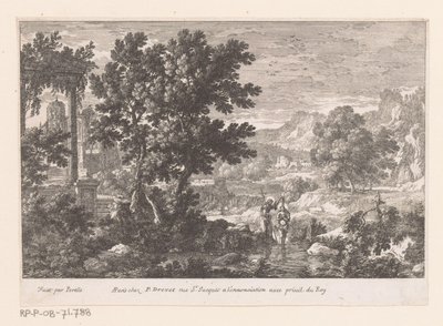 Paesaggio con il battesimo di Cristo da Gabriel Perelle