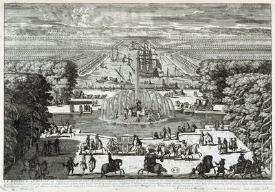 La vasca di Apollo nei giardini del castello di Versailles - di Perelle, fine XVII secolo da Gabriel Perelle