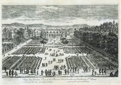 Veduta del Jardin des Plantes nel XVII secolo, di Perelle da Gabriel Perelle