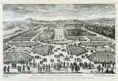 Vista del Giardino delle Tuileries come è ora - inc. di Perelle, fine XVII secolo da Gabriel Perelle