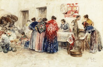 Al mercato, 1900 da Gabriel Puig Roda