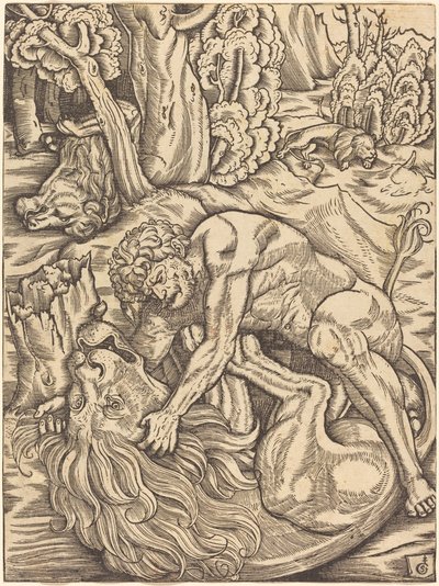 Ercole e il leone di Nemea da Gabriel Salmon