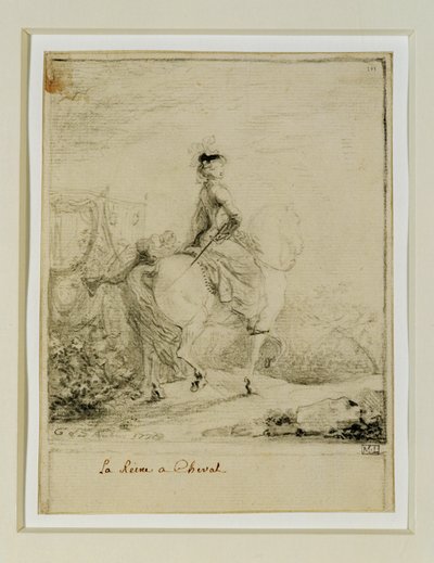 Maria Antonietta a cavallo ... da Gabriel de Saint-Aubin