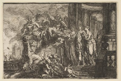Allegoria sulla convalescenza del Delfino, 1752 da Gabriel de Saint Aubin