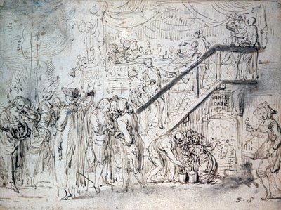 Le Grand Café 1759 da Gabriel de Saint Aubin