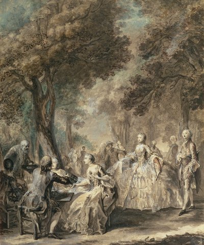 Parigini a passeggio, 1760-1 da Gabriel de Saint Aubin
