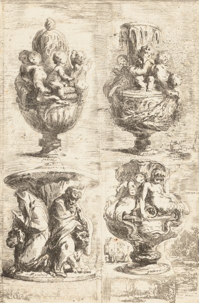 I Quattro Vasi, 1754 da Gabriel de Saint Aubin