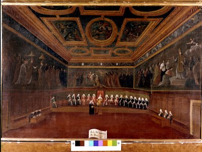 Consiglio dei Dieci a Palazzo Ducale nel XVIII secolo da Gabriele Bella