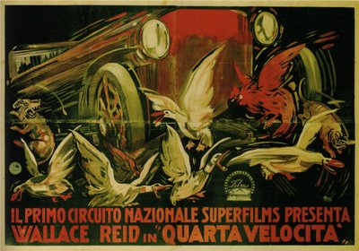 Wallace Reid nel film Double Speed, 1920 da Gabriele Galantara