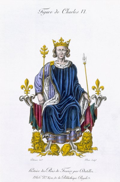 Figura di Carlo VI, inciso da Amedee Peree, da 