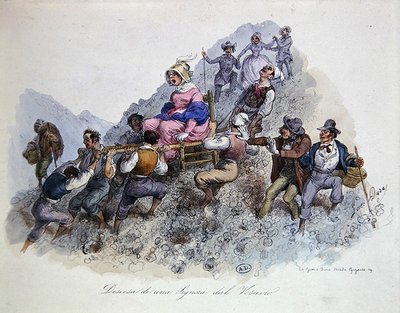 Un turista che scende dal Vesuvio, c.1830 da Gaetano (after) Dura