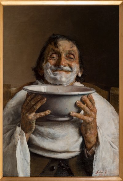 Uomo dal barbiere da Gaetano Bellei