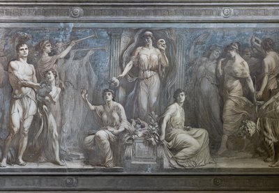 Allegoria della Commedia (dettaglio) da Gaetano Cresseri