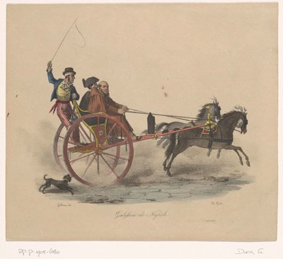 Tre uomini in una carrozza da Gaetano Dura