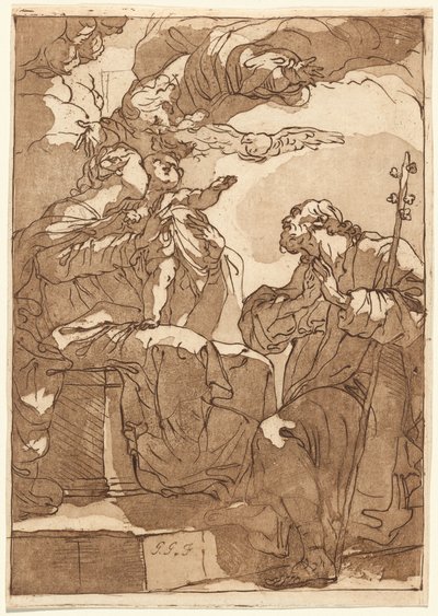 La Sacra Famiglia con Dio Padre da Gaetano Gandolfi