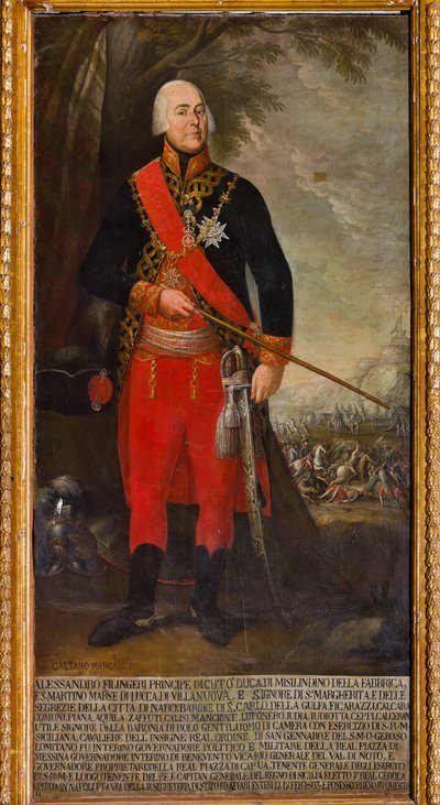 Alessandro Filangeri, Luogotenente del Re da Gaetano Mangano
