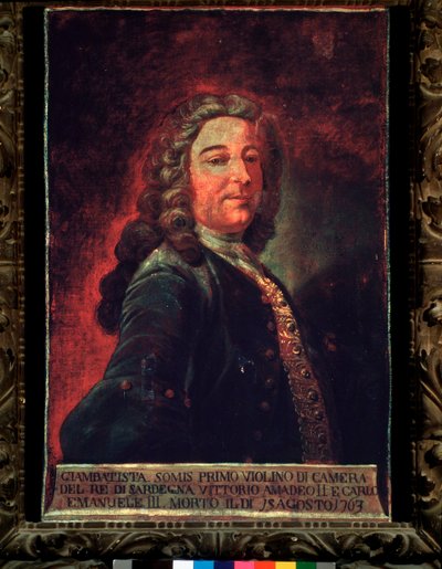 Ritratto di Giambattista Somis, compositore e violinista italiano. XVIII secolo da Gaetano Ottani