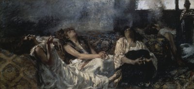 Fumatori di hashish da Gaetano Previati