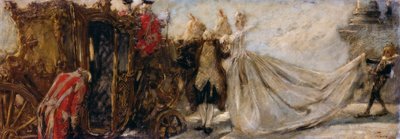 Uscendo dalla chiesa da Gaetano Previati