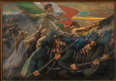 Trento e Trieste, La Carica dei Bersaglieri da Gaetano Previati