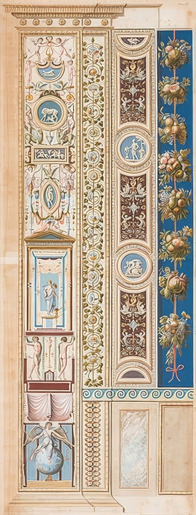 Pilastro Loggia IV (Decorazione, in cui siede il Genio della Gloria) da Gaetano Savorelli
