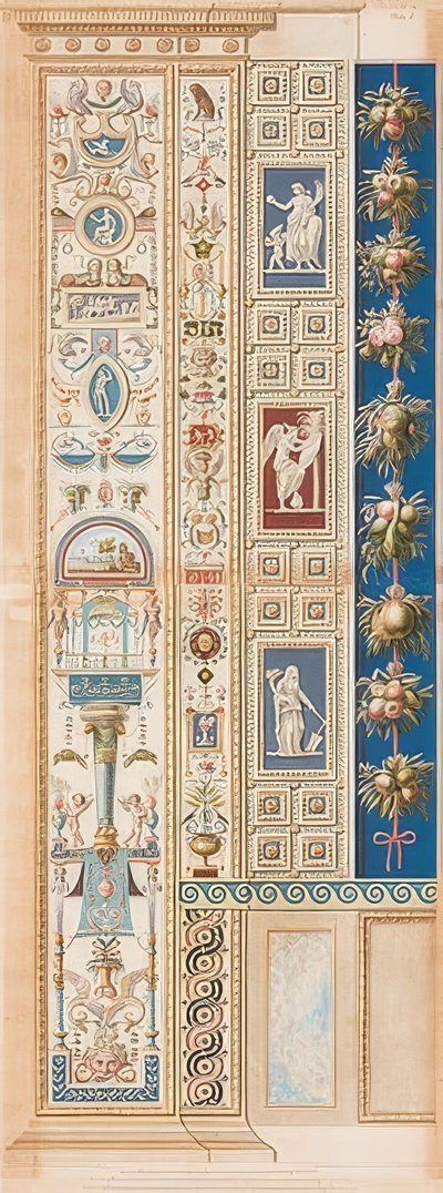 Pilastro Loggia I (decorazione su una maschera) da Gaetano Savorelli