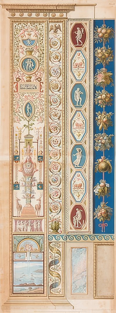 Pilastro Loggia VI (Decorazione con Diana di Efeso) da Gaetano Savorelli