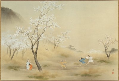 No-asobi (Giocare nel campo), c.1905 da Gaho Hashimoto
