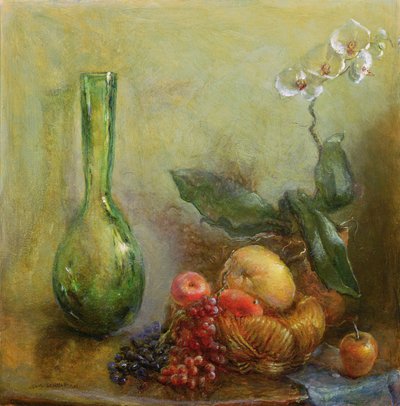 Orchidea con Cesto di Frutta e Vaso Verde da Gail Schulman