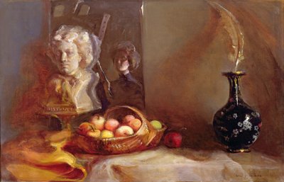 Natura morta con mele e busto di Beethoven da Gail Schulman