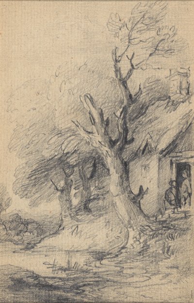Cottage e alberi da Gainsborough Dupont